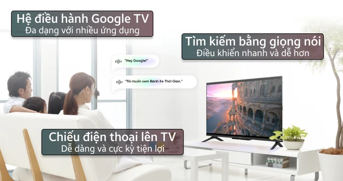 Google Tivi Coocaa 4K QLED 55 inch 55Y73 Pro 2024