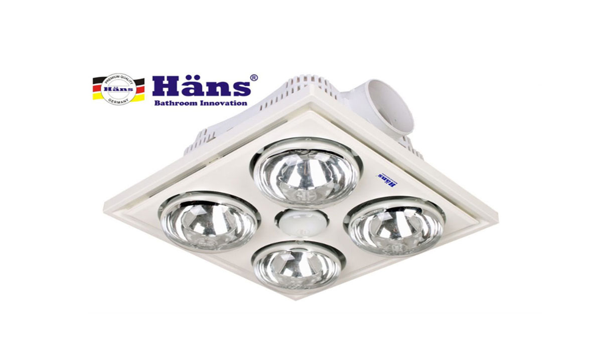 Đèn sưởi 4 bóng âm trần Hans – H4B