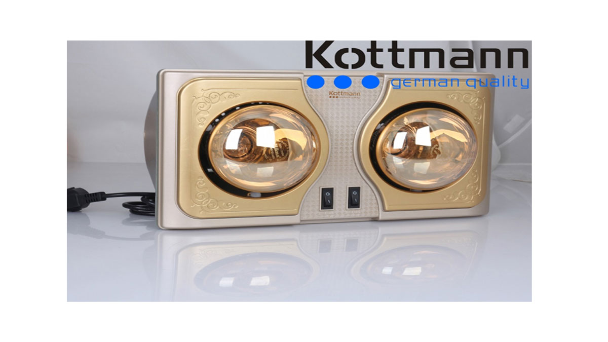Đèn sưởi 2 bóng treo tường Kottmann – K2BH