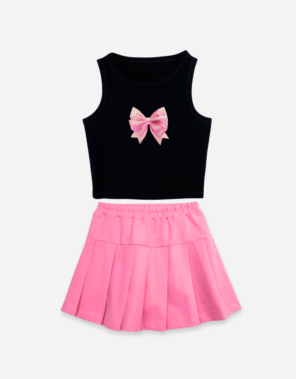 Set váy bé gái hình nơ Bomines