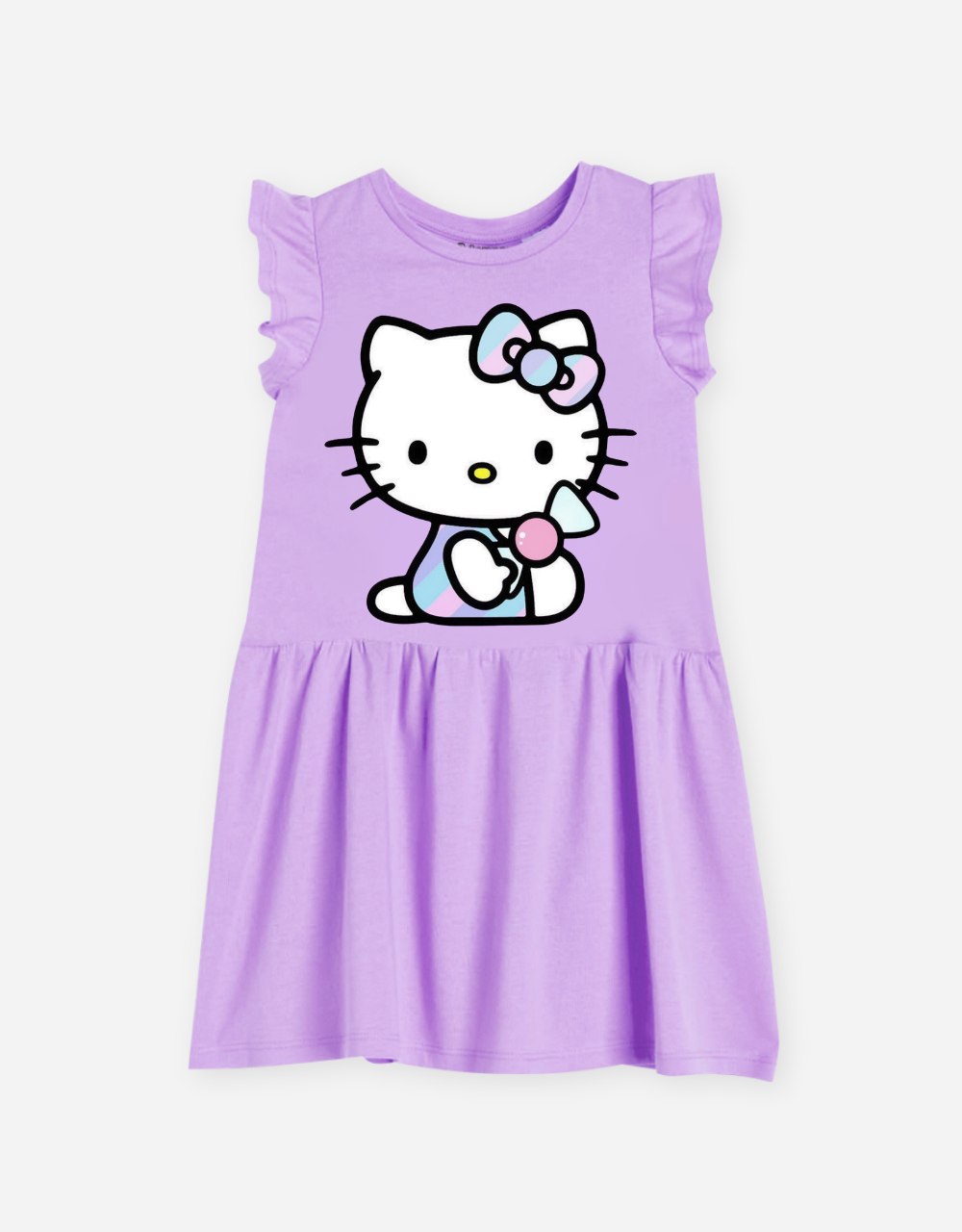 Váy bé gái Hello Kitty tay bèo