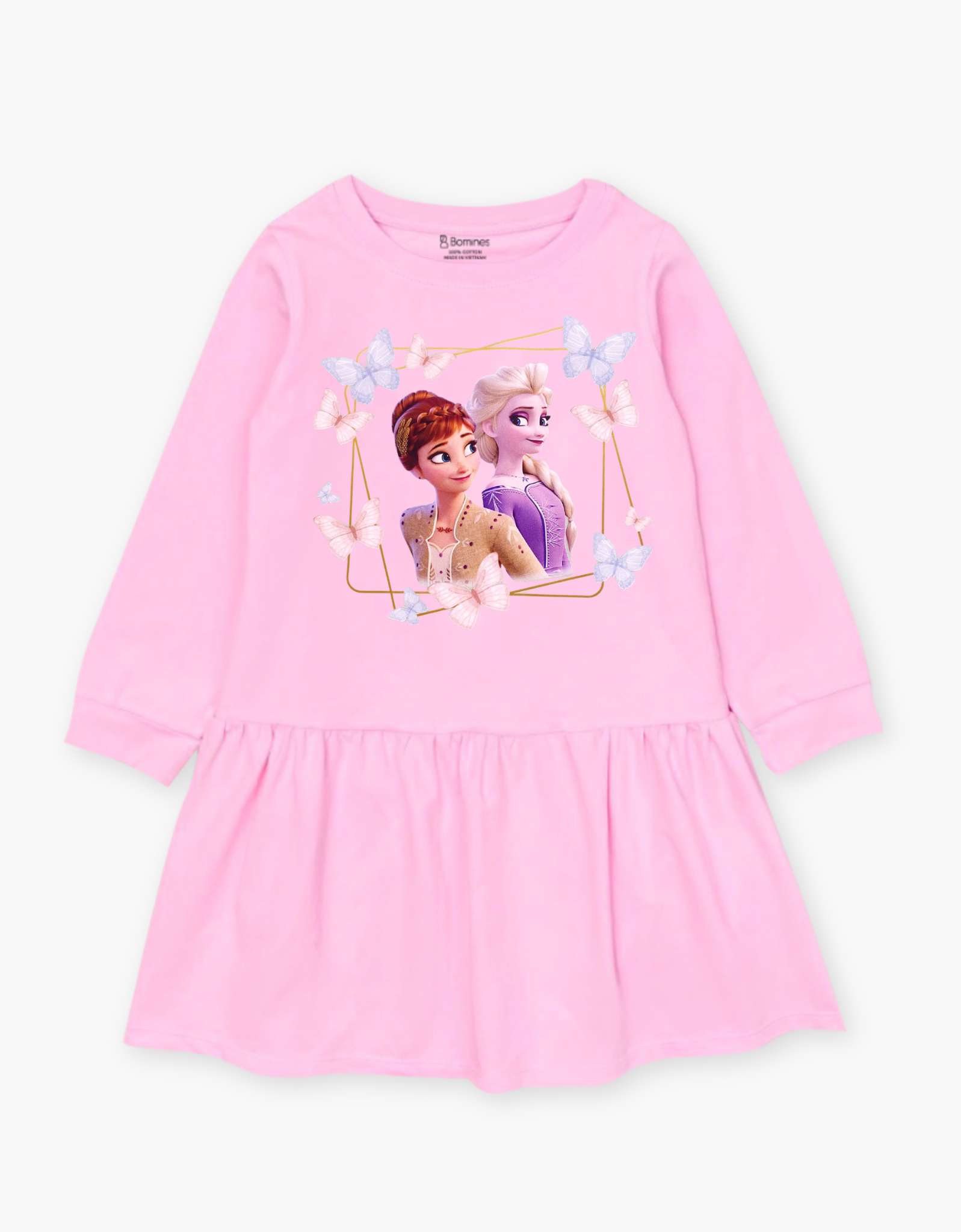 Váy bé gái mùa thu tay dài Elsa