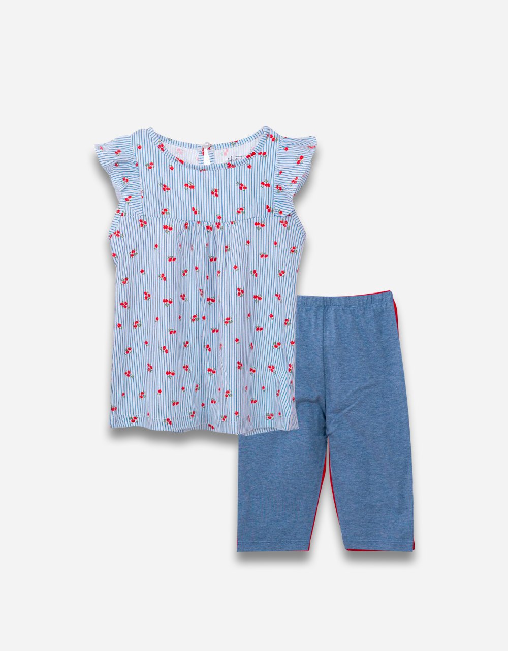 Đồ bộ lửng tay cánh tiên quần legging họa tiết hoa