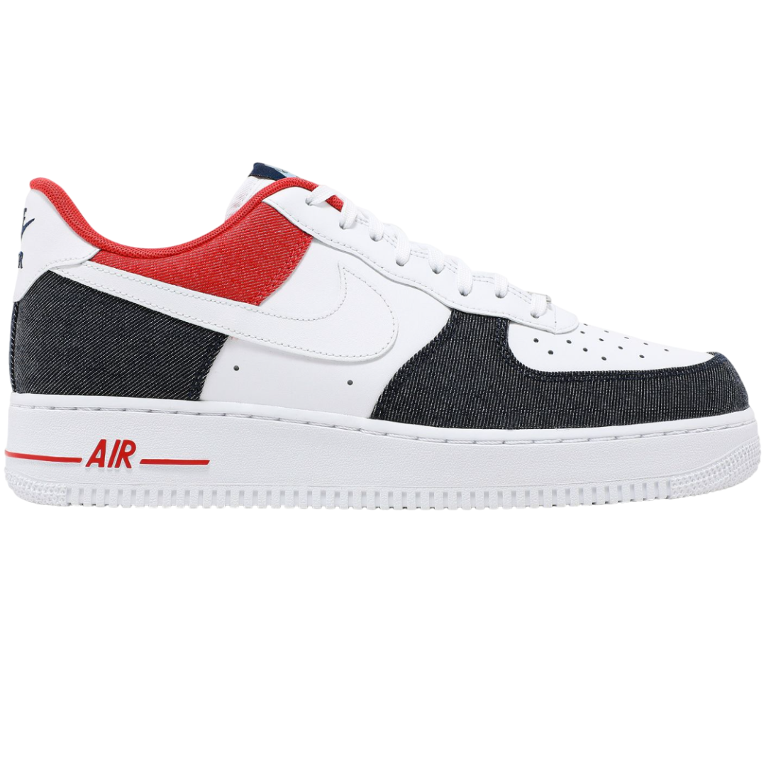 Nike Air Force 1 07 LX White Red Denim | DJ5174-100