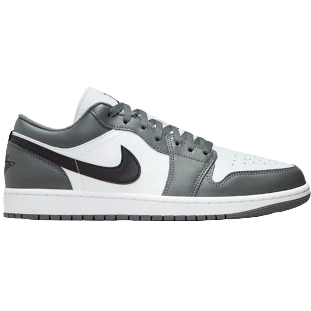 Nike Air Jordan 1 Low Shoes White Black Iron | 553558-152 Nike Air Jordan 1 Low Shoes White Black Iron | 553558-152
