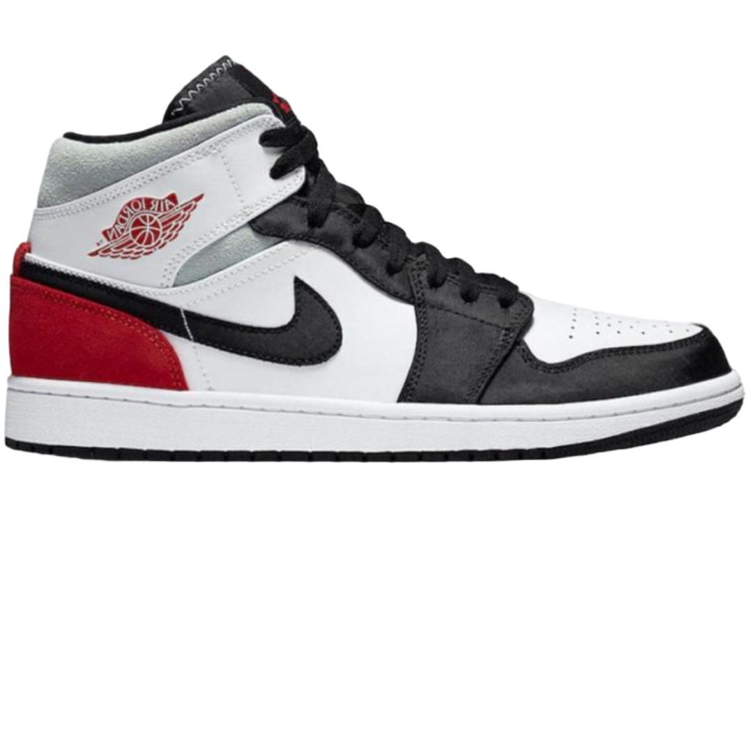 Nike Air Jordan 1 Mid SE Red Black Toe Men's | 852542-100