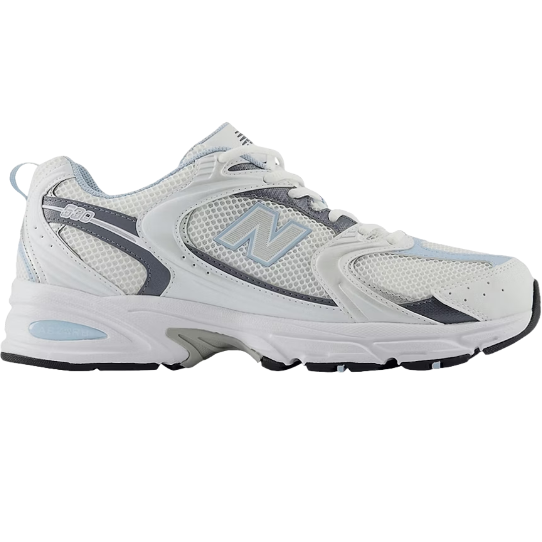 New Balance 530 White & Light Chrome Blue | MR530RA