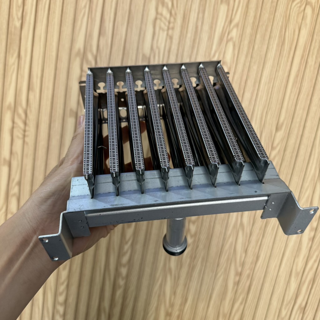 Bếp đốt 8 hàng lửa, Đầu đốt khí hóa lỏng LPG, Bếp bồ cào, Bếp thanh, bếp đốt máy rang