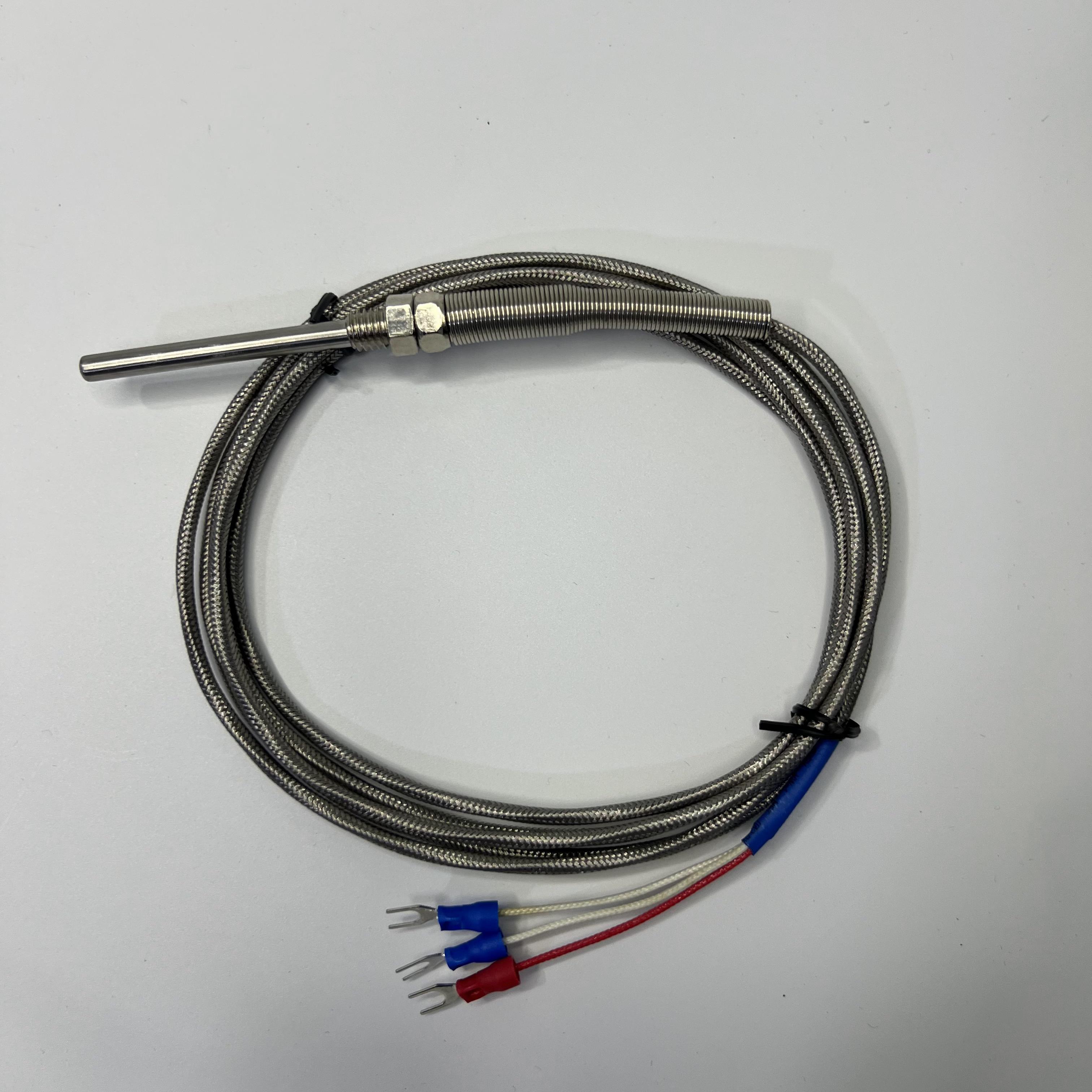 Cảm biến nhiệt độ PT100 OMRON E52L-P6D Ren M8 phi 5 X 50 dây 2M