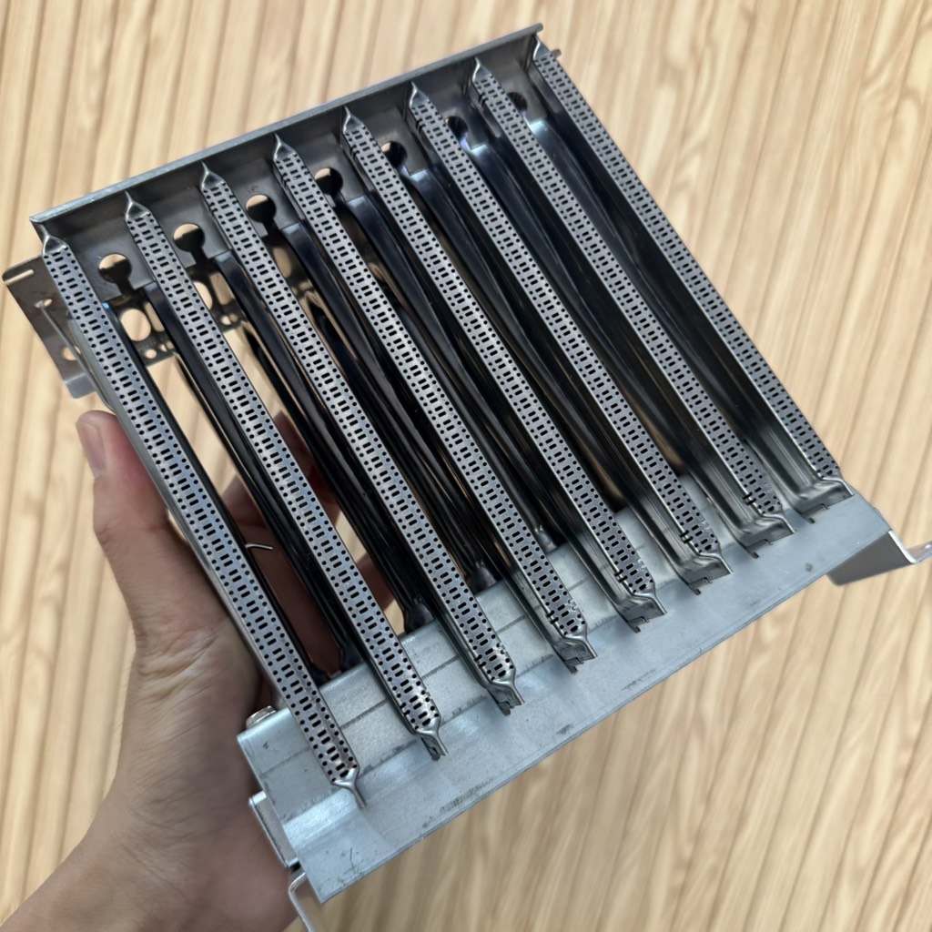 Bếp đốt 8 hàng lửa, Đầu đốt khí hóa lỏng LPG, Bếp bồ cào, Bếp thanh, bếp đốt máy rang