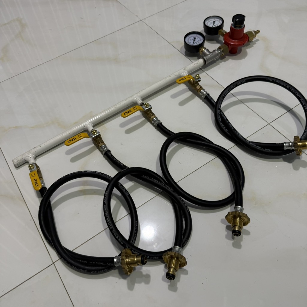 Bộ van gas, Cấp gas 4 bình điều áp tổng Italia