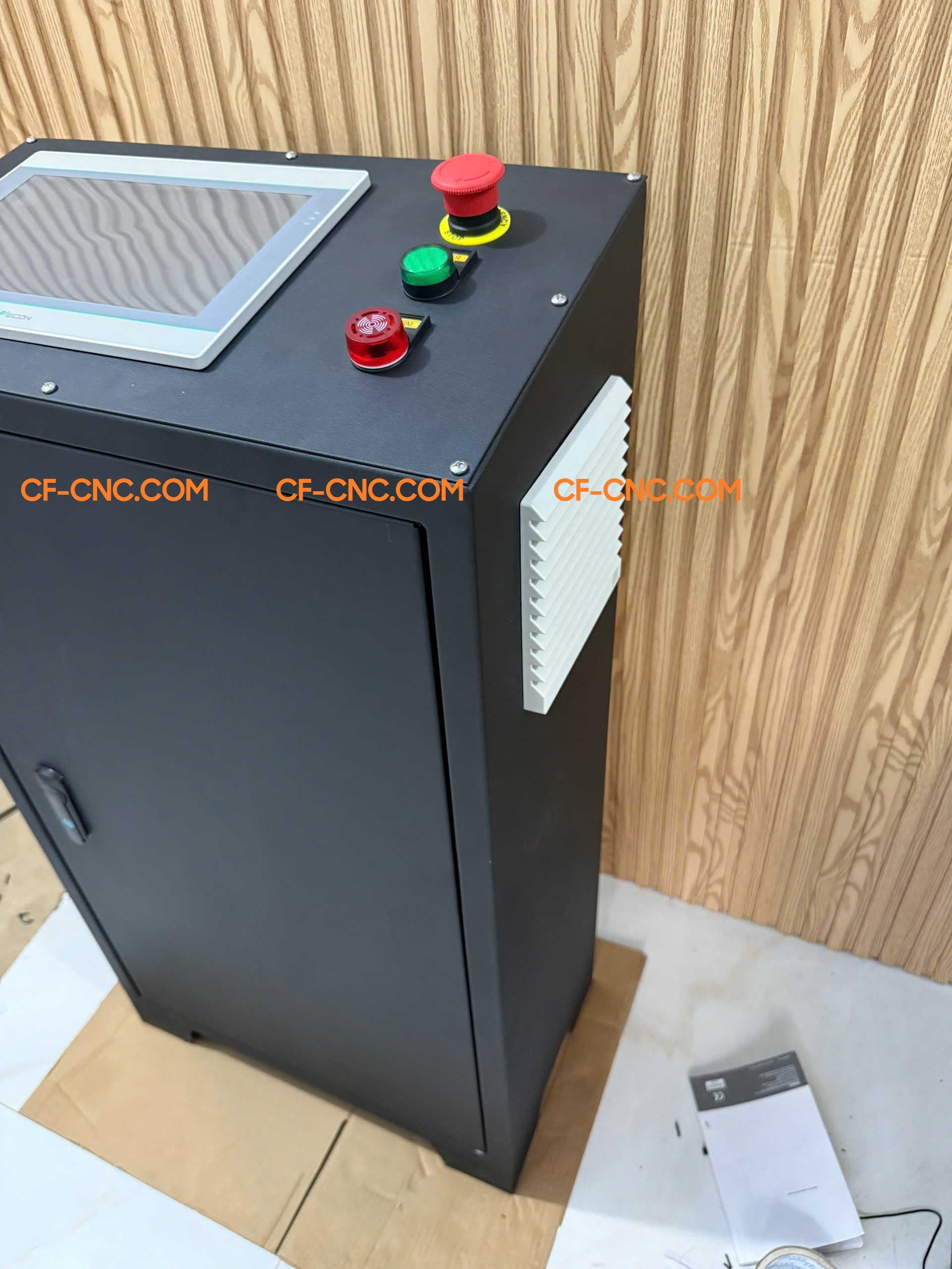 Tủ điều khiển máy rang cà phê tự động dòng ERC, Màn hình 10in Wecon, PLC delta
