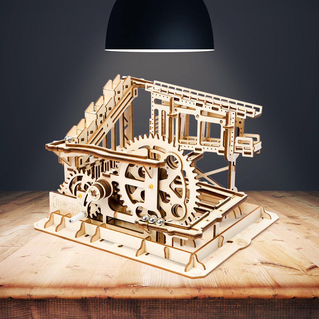[BẢN QUỐC TẾ TIẾNG ANH] Mô hình Cơ động học Marble Run WaterWheel coaster LG501 Robotime