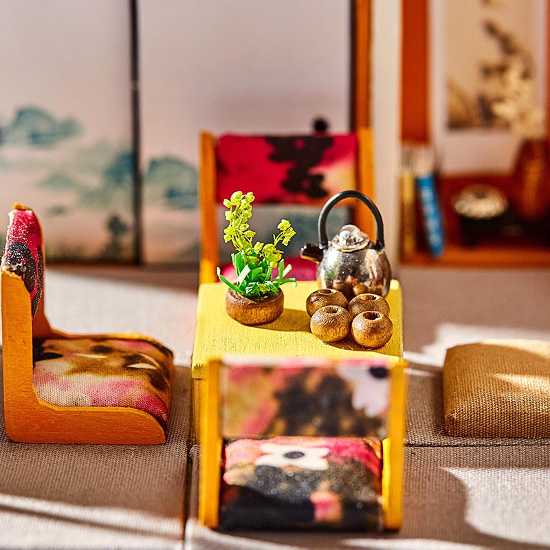 Mô hình nhà DIY Doll House Recording Happiness Kèm Mica chống bụi, Bộ dụng cụ và Keo dán