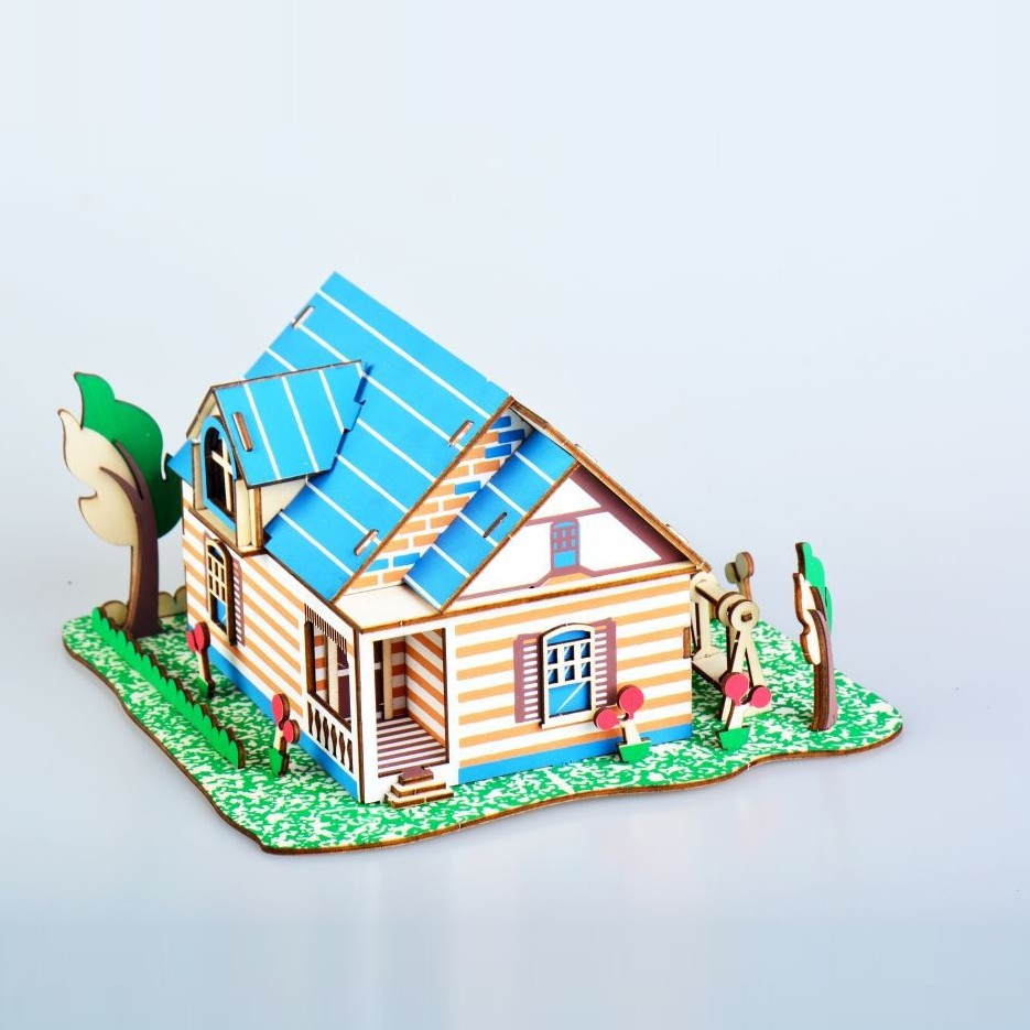 Đồ chơi Lắp ráp gỗ 3D Mô hình Fontainebleau Manor