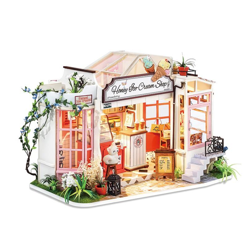 Mô hình nhà DIY Doll House Robotime Honey Ice-cream Shop DG148 Miniature