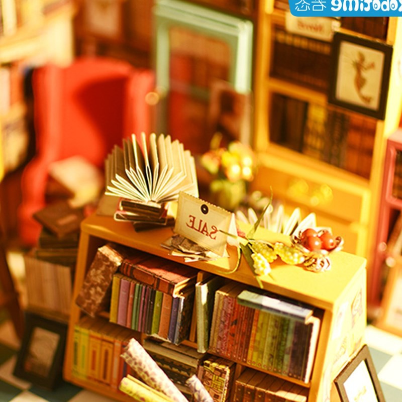 [BẢN QUỐC TẾ TIẾNG ANH] Đồ chơi lắp ráp gỗ 3D Mô hình Nhà DIY Doll House Sam's Study DG102 Robotime