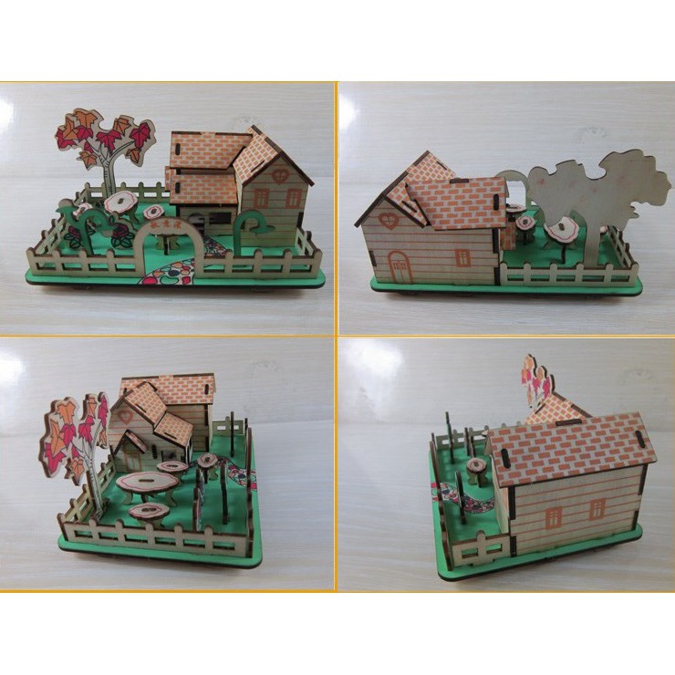 Đồ chơi lắp ráp Mô hình Nhà gỗ Mùa Thu Autumn Laser
