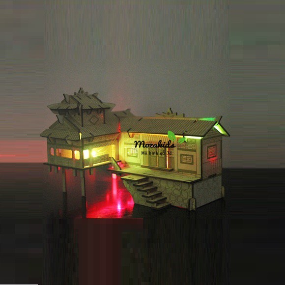 Đồ chơi lắp ráp gỗ 3D Mô hình Nhà Sàn
