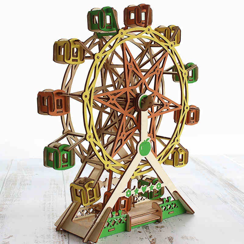 Đồ chơi lắp ráp gỗ 3D Mô hình Lucky Ferris Wheel