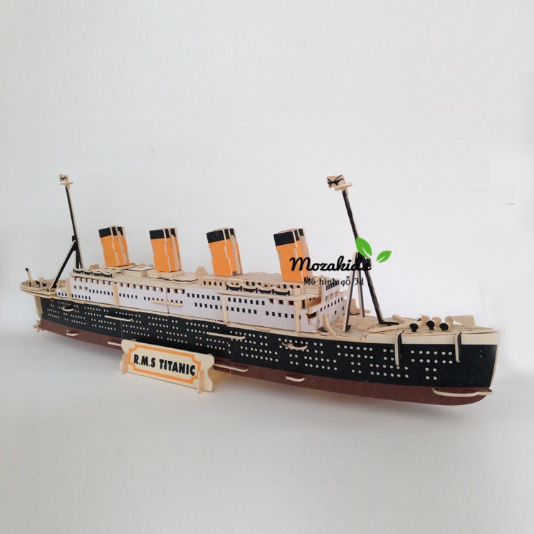 Đồ chơi lắp ráp gỗ 3D Mô hình Tàu R.M.S Titanic - Tặng kèm đèn Led trang trí