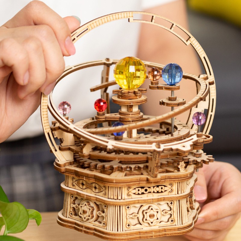 Mô hình Hộp nhạc Starry Night AMK51 Orrery Mechanical Music Box