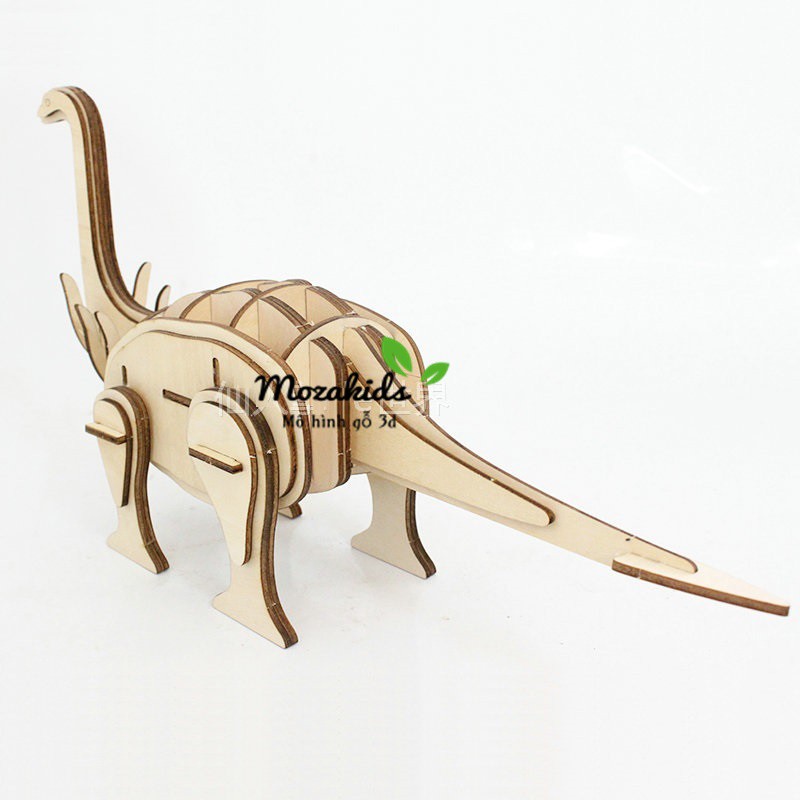 Đồ chơi lắp ráp gỗ 3D Mô hình Khủng long Brontosaurus