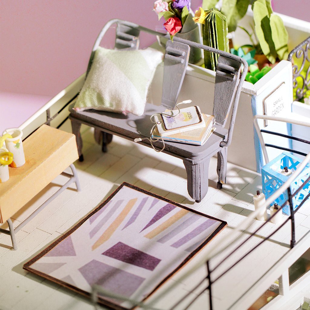 [BẢN XUẤT KHẨU TIẾNG ANH] Mô hình nhà DIY Doll House Robotime Dora's Loft DG12 Kèm Bộ dụng cụ và Keo dán