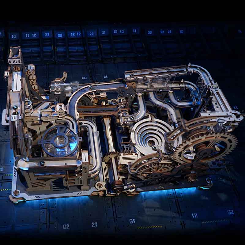 [BẢN QUỐC TẾ TIẾNG ANH] Mô hình Cơ động học Marble Night City và Marble Spaceport Robotime