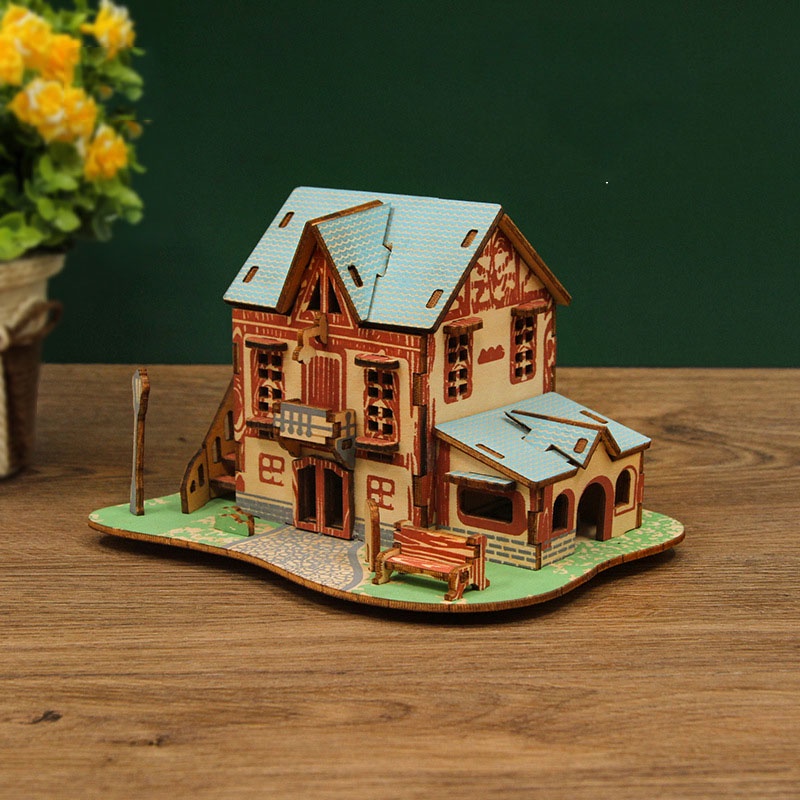 Đồ chơi lắp ráp gỗ 3D Mô hình Nhà gỗ Starry Sky