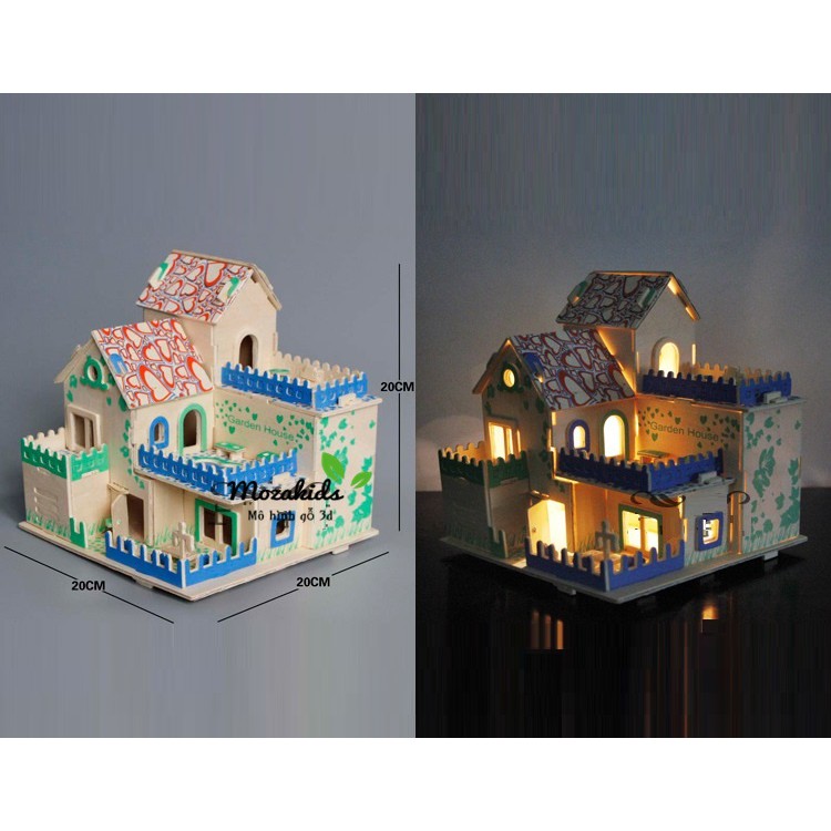 Đồ chơi lắp ráp gỗ 3D Mô hình Garden House