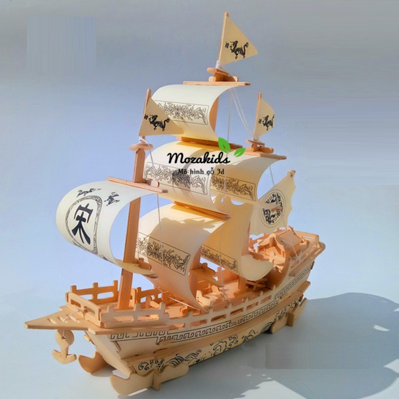 Đồ chơi lắp ráp gỗ 3D Mô hình Thuyền buồm Smooth Sailing