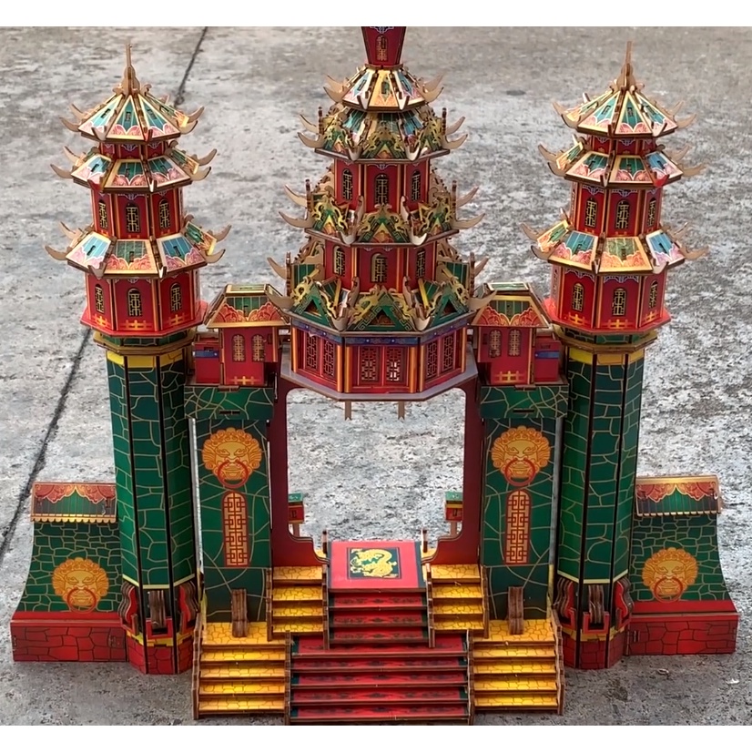 Đồ chơi lắp ghép gỗ 3D Mô hình Nantian Gate HG-J037 Laser - Tặng kèm đèn LED