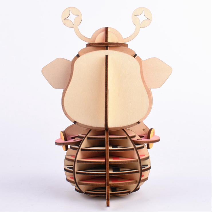 Đồ chơi lắp ráp gỗ 3D Mô hình Lucky Pig HG06