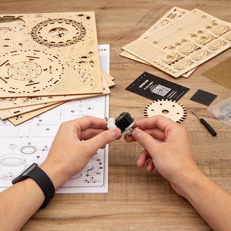 Mô hình Hộp nhạc Airplane Control Tower Mechanical Music Box AMK41