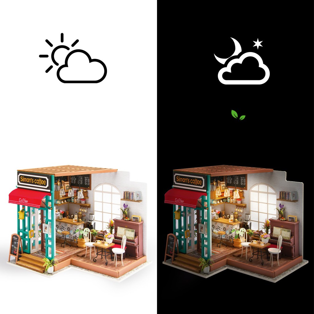 [BẢN QUỐC TẾ TIẾNG ANH] Mô hình DIY Doll House Simon's Coffee DG109 Robotime