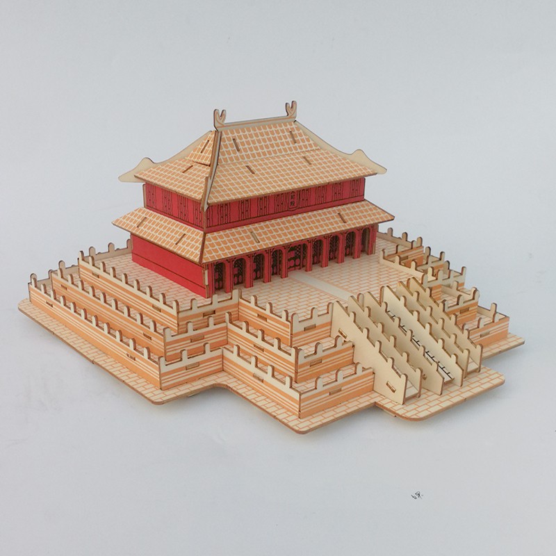 Đồ chơi lắp ráp gỗ 3D Mô hình Thái Hòa điện Tử Cấm Thành HG-F020 - Tặng kèm đèn LED