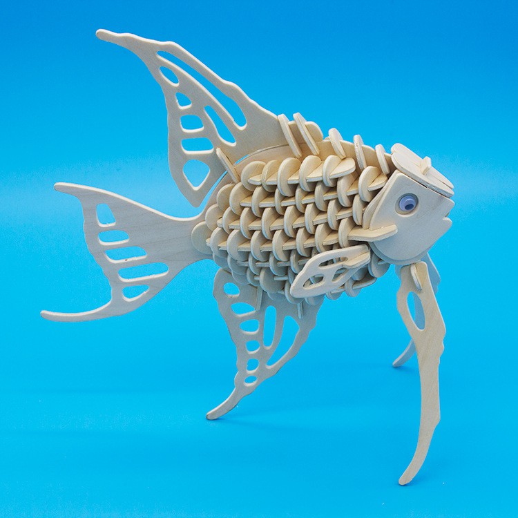 Đồ chơi lắp ráp gỗ 3D Mô hình Con Cá