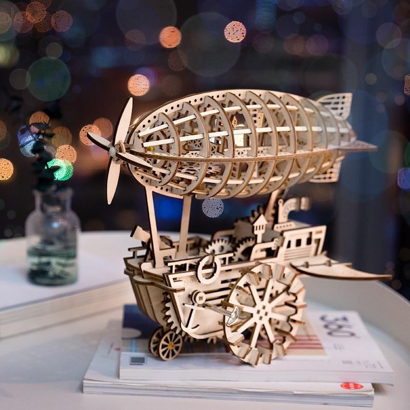 Đồ chơi lắp ráp gỗ 3D Mô hình Cơ động học Khí Cầu - Airship Robotime