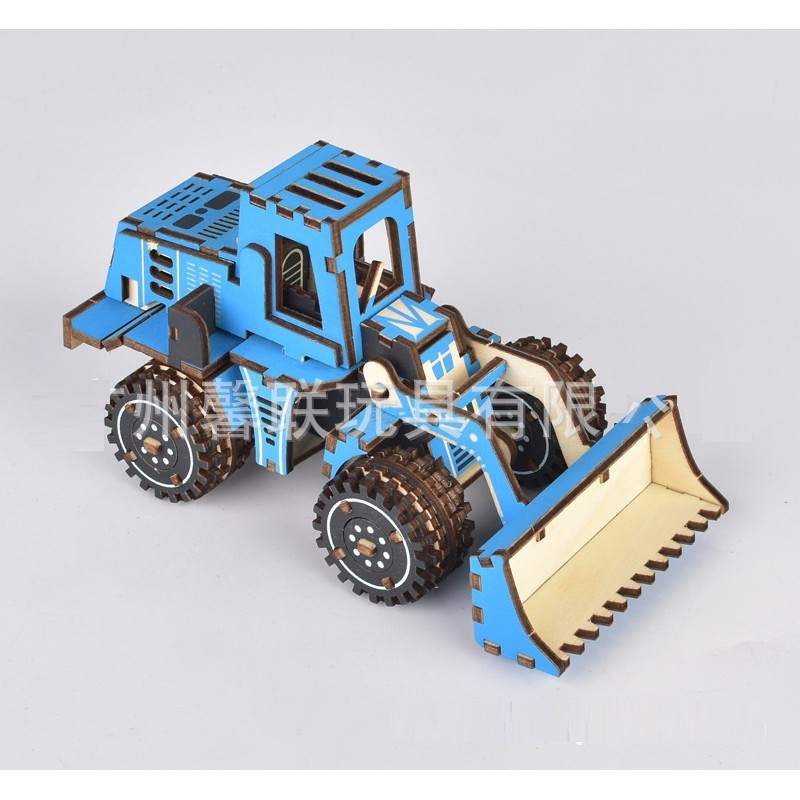 Đồ chơi lắp ghép gỗ 3D Mô hình Xe Công trình Laser