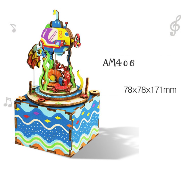 Mô hình Hộp nhạc Dưới đáy biển - Under the Sea AM406 Music Box Robotime