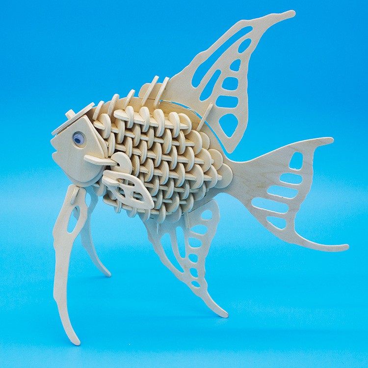 Đồ chơi lắp ráp gỗ 3D Mô hình Con Cá
