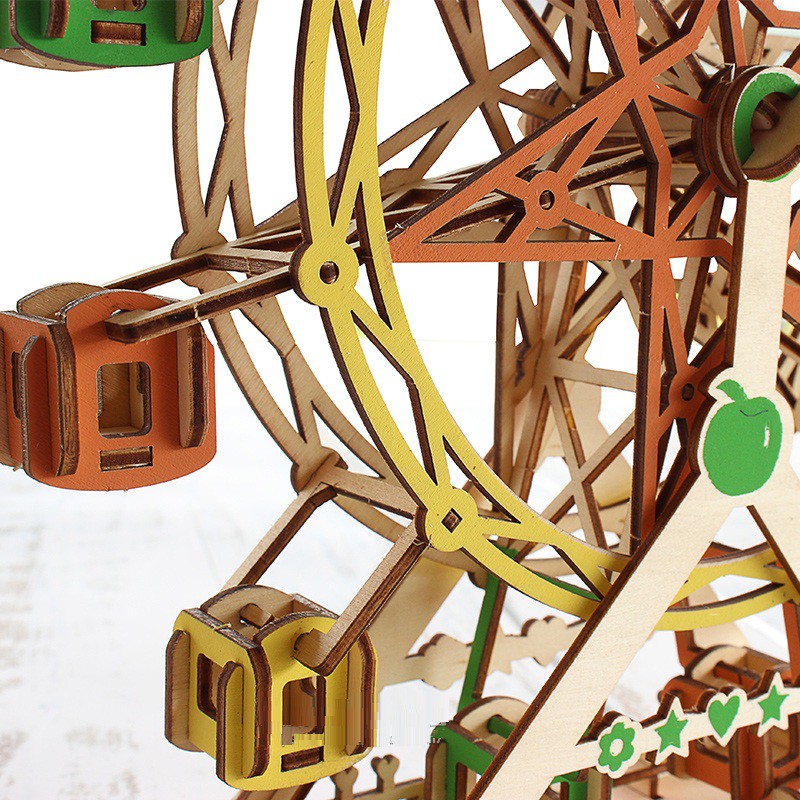 Đồ chơi lắp ráp gỗ 3D Mô hình Lucky Ferris Wheel