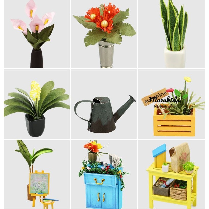 [BẢN QUỐC TẾ TIẾNG ANH] Đồ chơi lắp ráp gỗ 3D Mô hình DIY Doll House Kit Cathy is Flower DG104 Robotime
