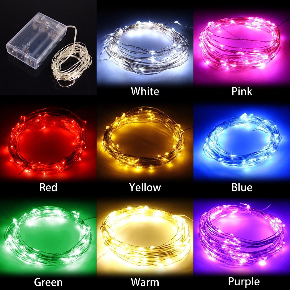 Đèn LED trang trí Dây đồng Pin AA