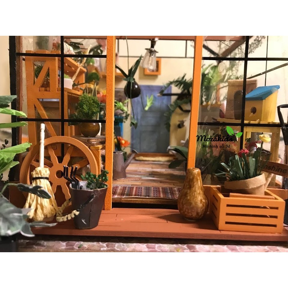 [BẢN QUỐC TẾ TIẾNG ANH] Đồ chơi lắp ráp gỗ 3D Mô hình DIY Doll House Kit Cathy is Flower DG104 Robotime