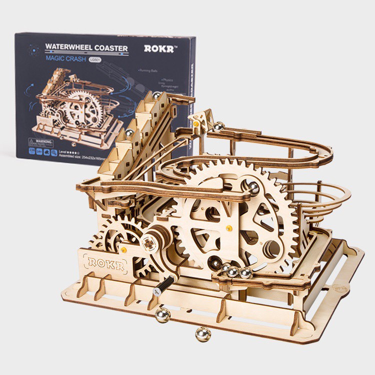 [BẢN QUỐC TẾ TIẾNG ANH] Mô hình Cơ động học Marble Run WaterWheel coaster LG501 Robotime