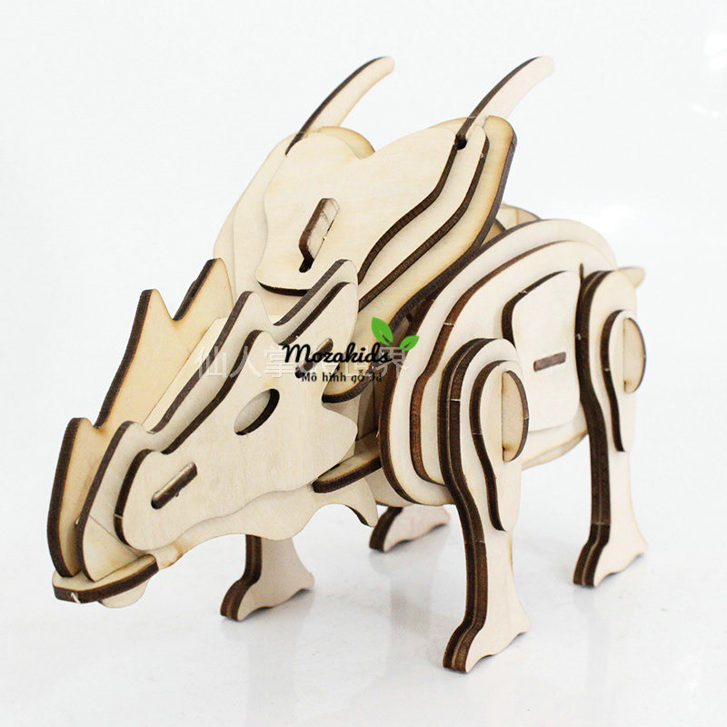 Đồ chơi lắp ráp gỗ 3D Mô hình Khủng long Spinosaurus