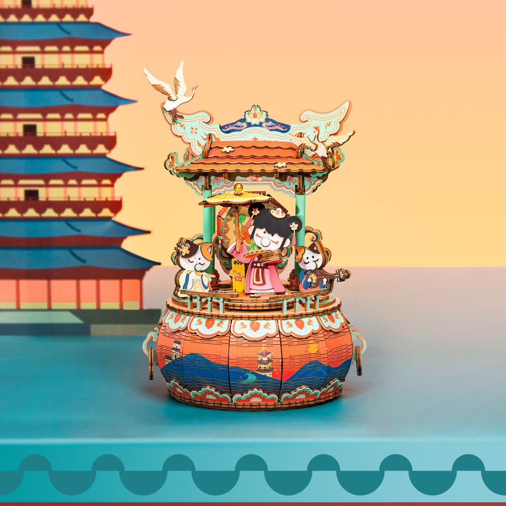 Mô hình Hộp nhạc Phong cách Trung Hoa Cổ Music Box