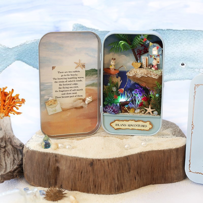 Mô hình nhà DIY Doll House Box Theatre ( Q001 - Q003 ) Kèm Bộ dụng cụ và Keo dán